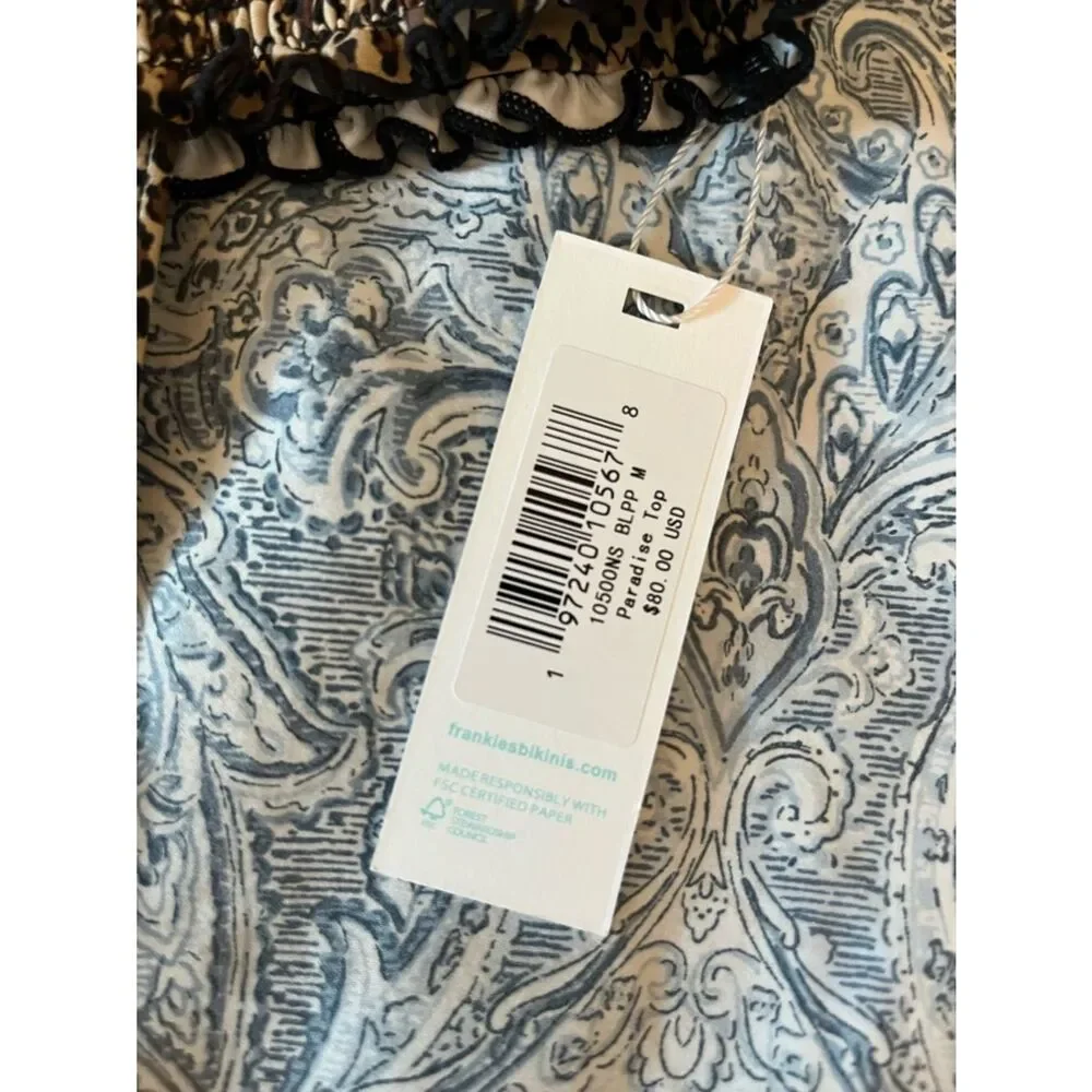 NWT Frankie’s Bikinis Leopard Print Bikini Set Size M 🐆✨